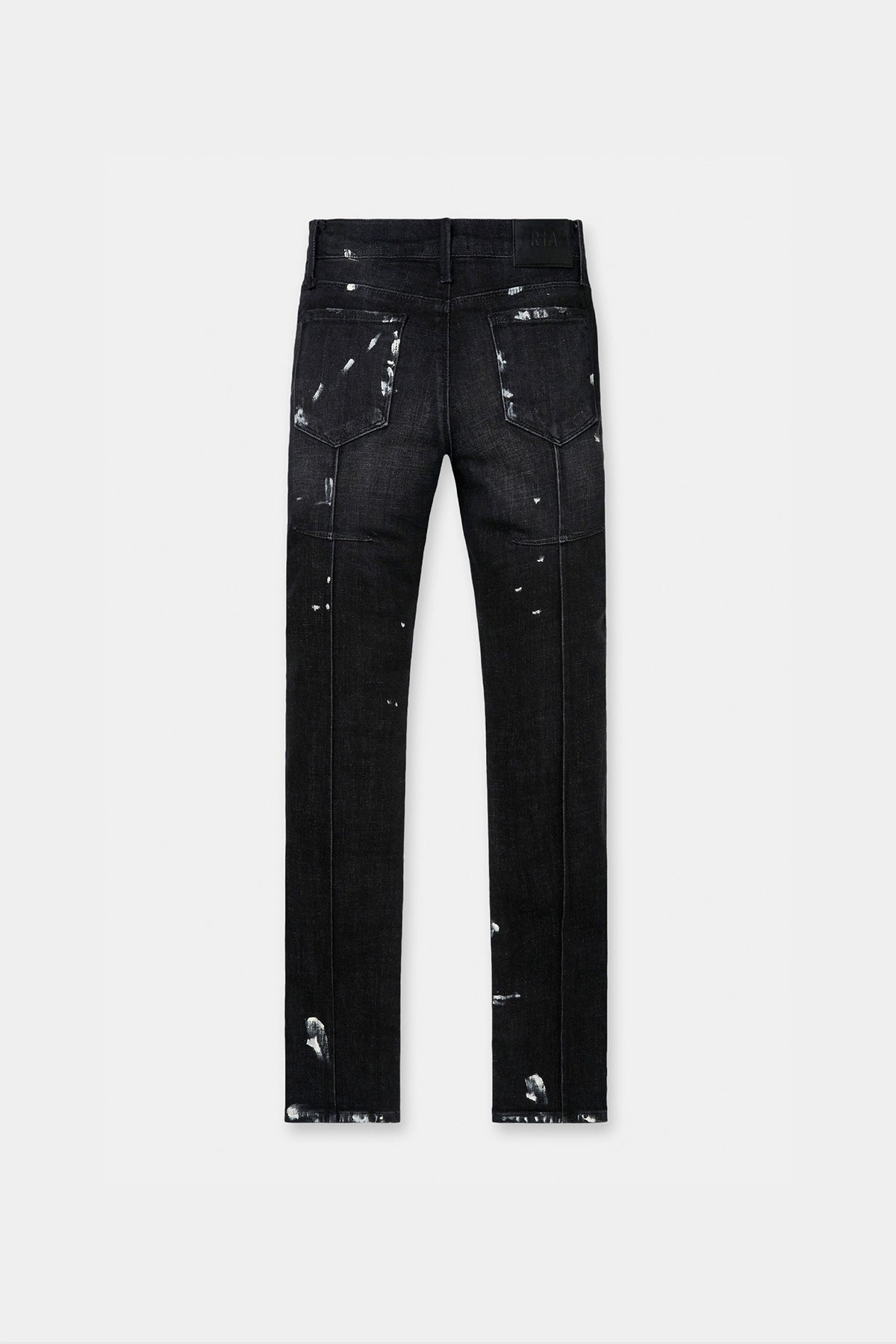 CLAYTON RIPPED JEAN | DISTRESSED CHARCOAL PAINT SPLATTER - Image 5