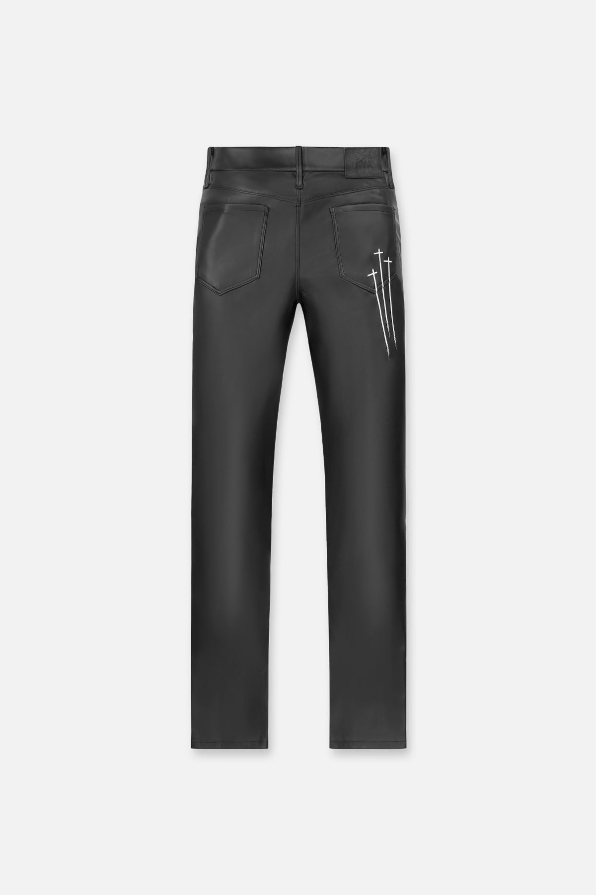 BRYANT FAUX LEATHER SKINNY PANT | LATIN TRIPLE CROSS II - Image 2