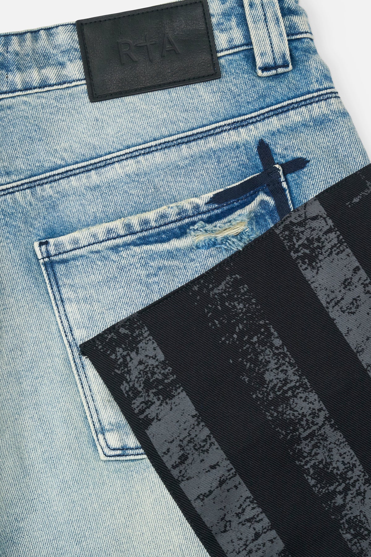 LIOR WIDE LEG JEANS | INDIGO FRAYED FLAG - Image 6