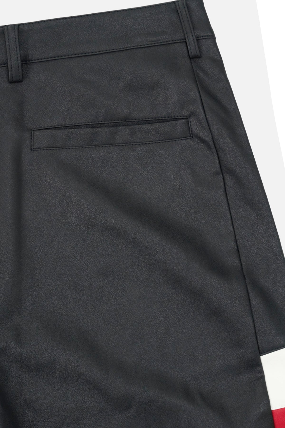 KIAN FAUX LEATHER MOTO PANT | BLACK WHITE MOTORSPORTS - Image 3