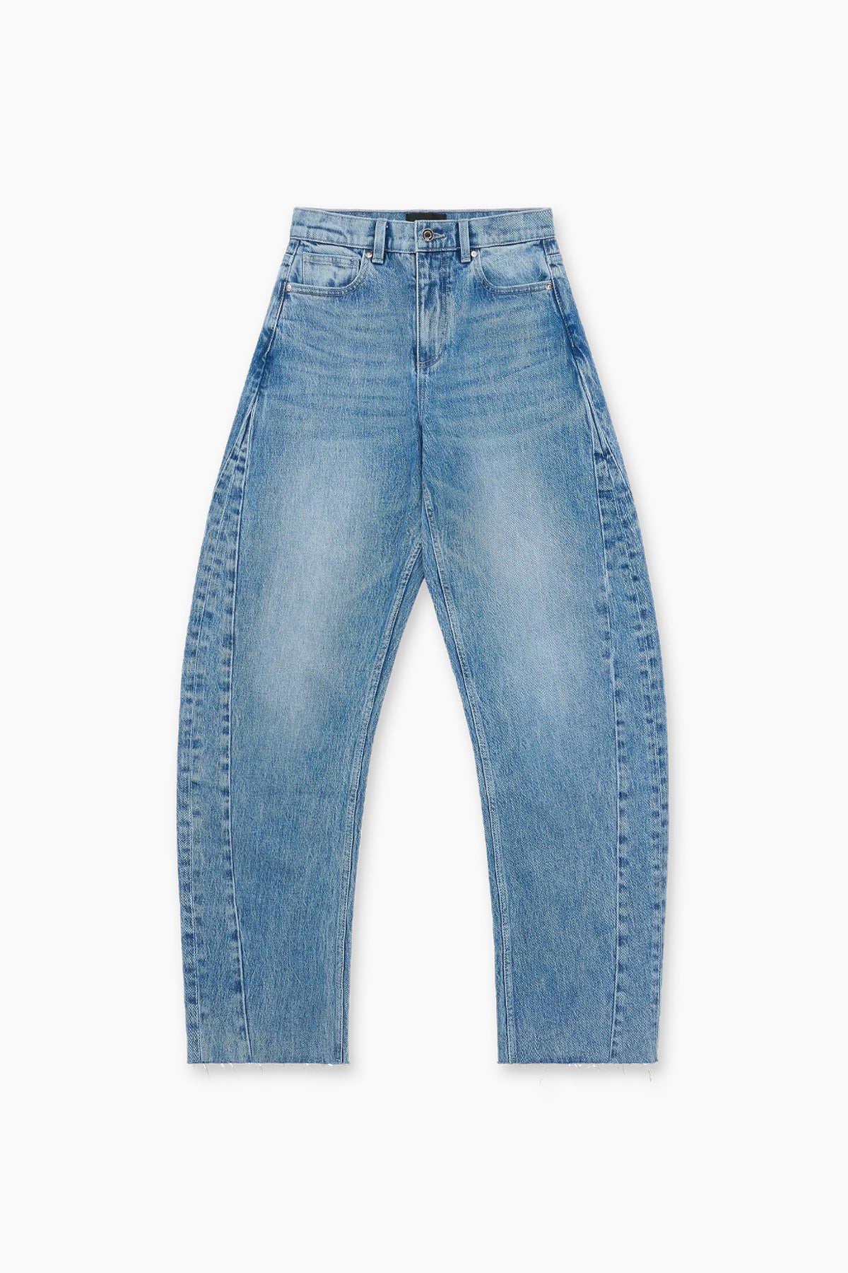 PENELOPE BARREL LEG JEAN | MEDIUM WASH