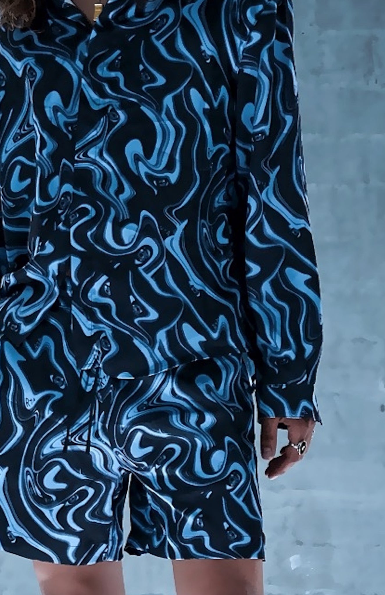 OMAR BUTTON UP SHIRT | BLUE ANGEL EYES - Image 6